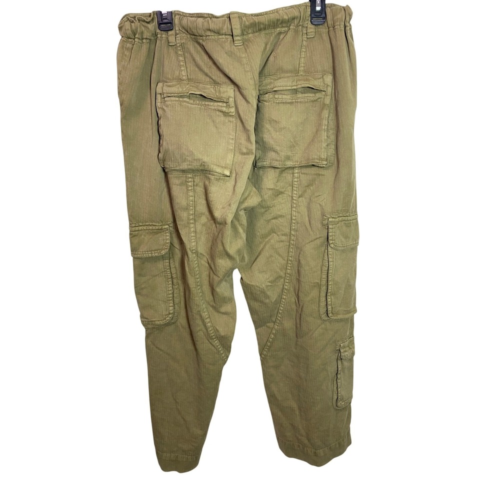 Free People Tahiti Cargo Utility Pants Olive Green Size Large Relaxed Fit - Picture 5 of 6